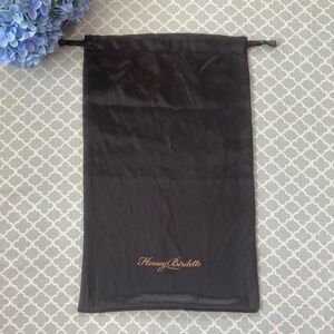 Honey Birdette Satin Lingerie Storage Drawstring Dust Bag Black Satin